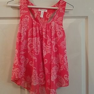 Bright Pink floral tank top